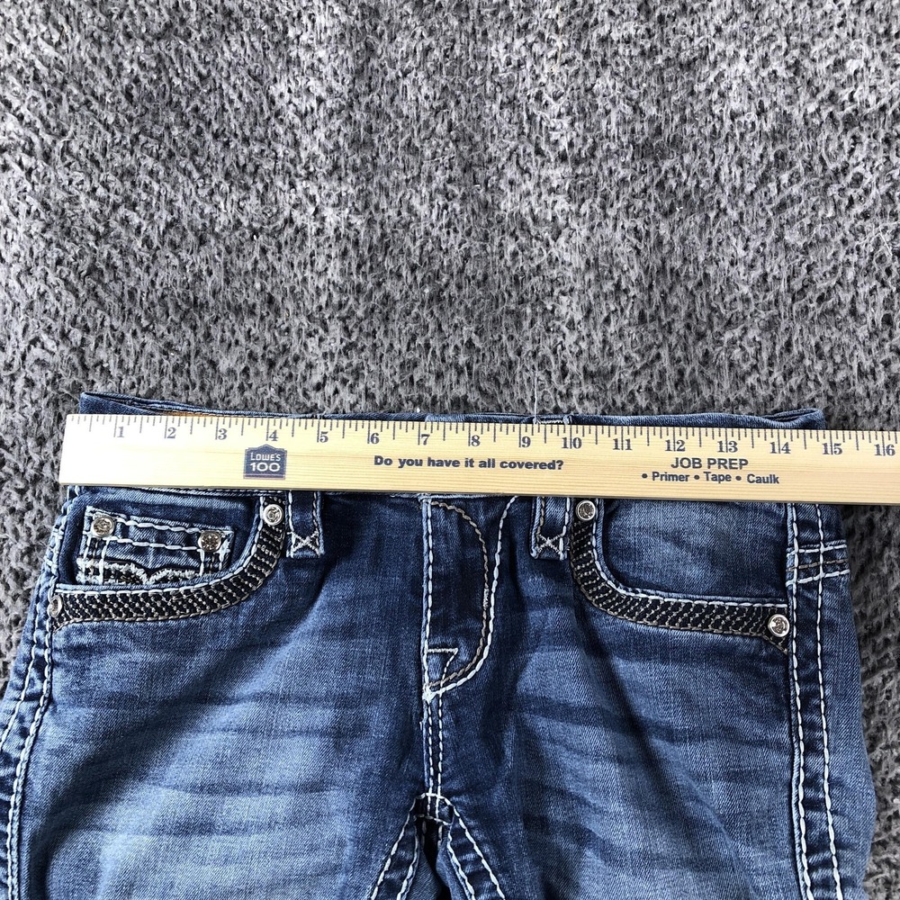 Rock Revival Jeans Womens 27 Blue Med Wash Low Rise Capri Stretch Denim - Picture 16 of 16